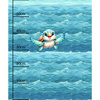 TURTLE (SEA ANIMALS WZ. 1) - PANEL (60cm x 50cm) tkanina wodoodporna