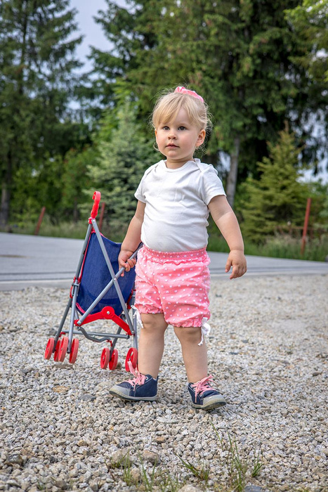 DĚTSKÉ ŠORTKY PUMPY - SVĚTLE RŮŽOVÁ - sada šití