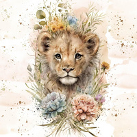 BABY LION - panel (60cm x 50cm) teplákovina