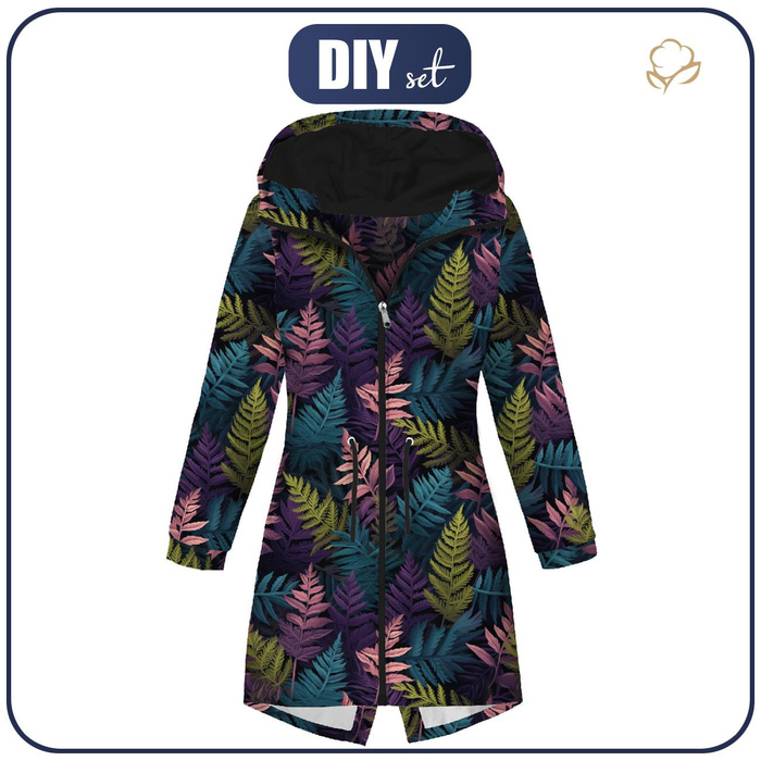 DAMENPARKA  "ANNA" (XXL) - LEAVES AND FERNS WZ. 1 - Nähset 