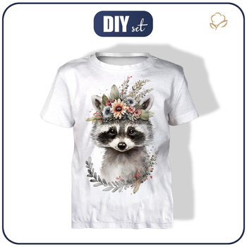 KID’S T-SHIRT - BABY RACCOON - sewing set (116/122)