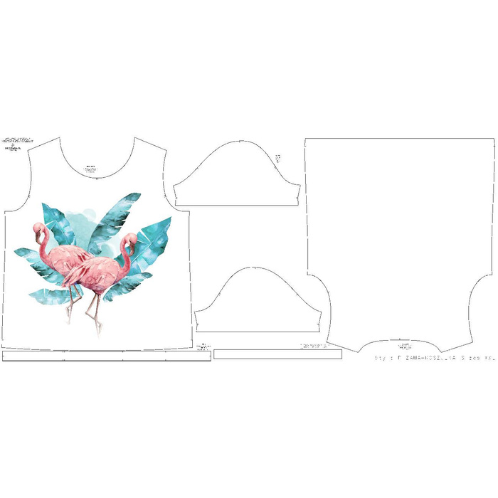 PYJAMAS-T-SHIRT - FLAMINGOS Ms. 2 - M