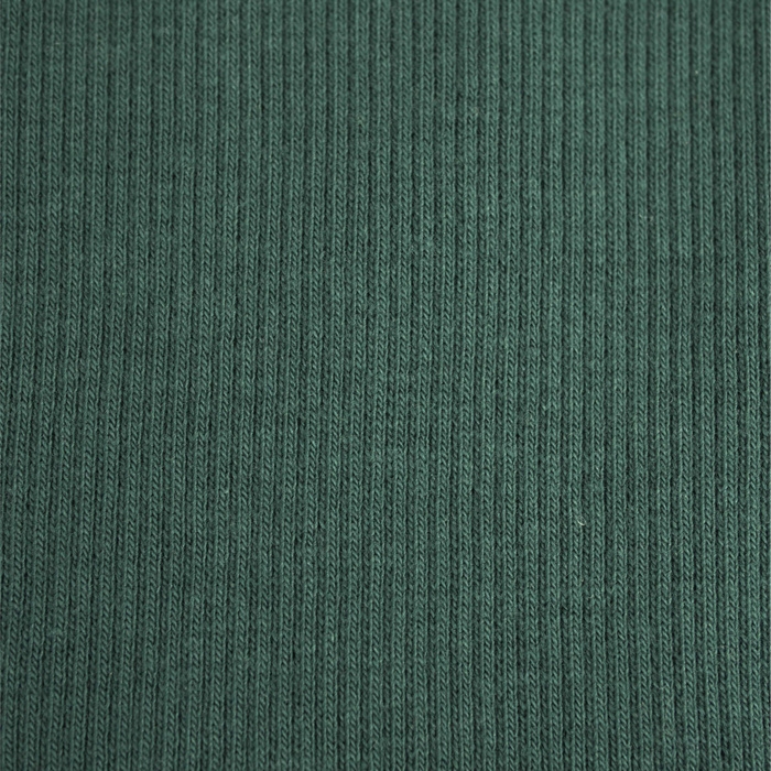 BOTTLE GREEN  - Ribbed knit fabric