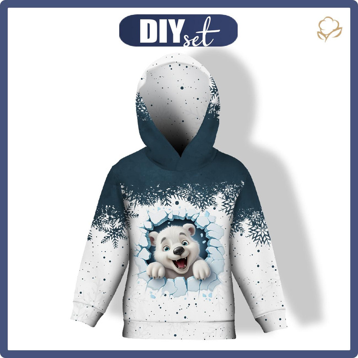 DĚTSKÁ MIKINA S KAPUCÍ (ALEX) - HAPPY BEAR - teplákovina 146/152