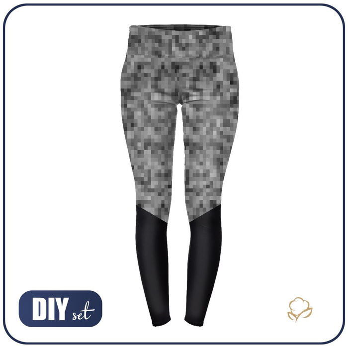 LEGGINSY SPORTOWE - PIKSELE WZ. 2 / szary - M
