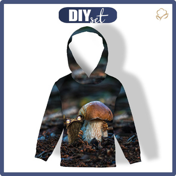 DĚTSKÁ MIKINA S KAPUCÍ (ALEX) - BOROWIEC BESTIE - Sada šití