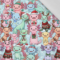 CHRISTMAS AXOLOTL - tkanina viskózová