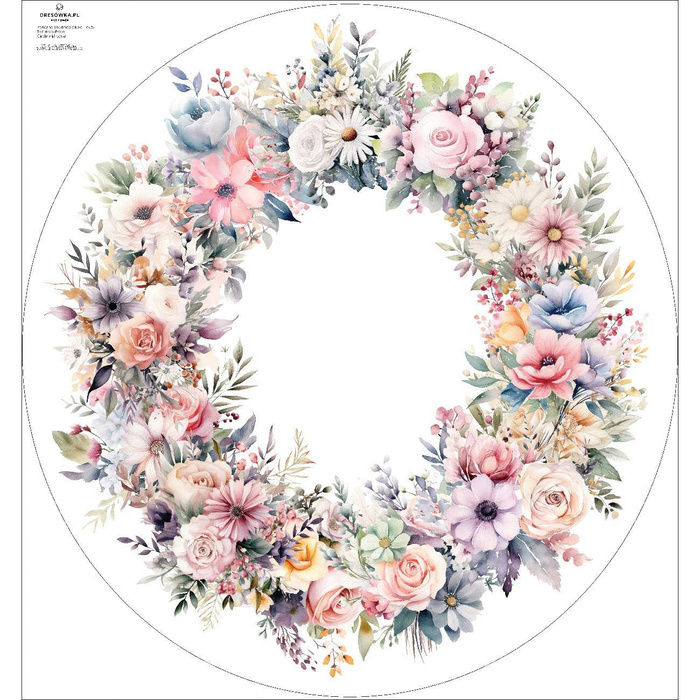 FLOWERS wz. 23 -  big circle skirt panel 