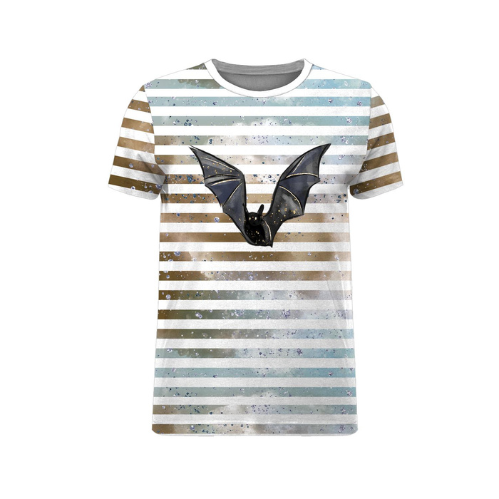 MEN’S T-SHIRT - BAT / STRIPES (ENCHANTED NIGHT) - single jersey M
