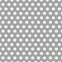 WHITE DOTS / grey - Cotton woven fabric