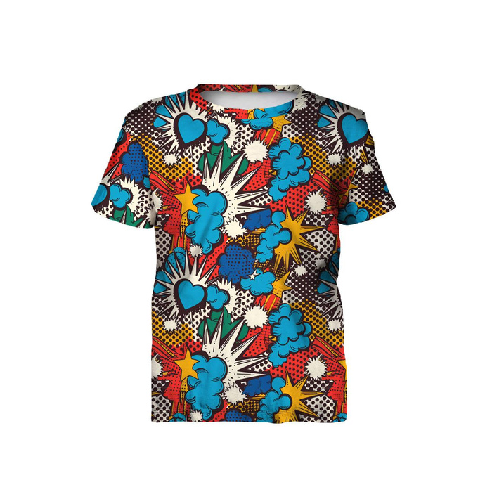 RETRO COMICS PAT.3 - looped knit fabric