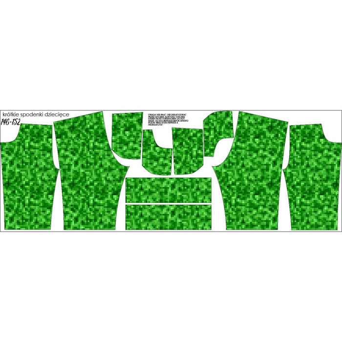 KID`S SHORTS (RIO) - FOOTBALL - looped knit fabric (158/164)