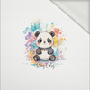 CUTE PANDA - panel (60cm x 50cm) looped knit