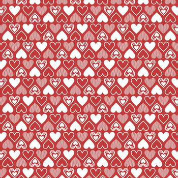 VALENTINE'S HEARTS pat. 2 / red (VALENTINE'S MIX)