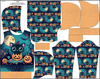 DZIECIĘCA BLUZA Z KAPTUREM (ALEX) - HALLOWEEN CAT MOON - zestaw do uszycia (86/92)