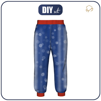 JOGGERY DZIECIĘCE (ROBIN) - ANIMOWANY LISEK / tło - zestaw do uszycia (98/104)