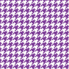 PURPLE HOUNDSTOOTH / WHITE - looped knit fabric