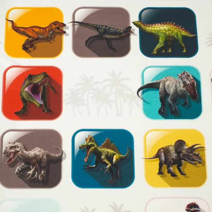DINO TILES PAT. 6 - Cotton woven fabric