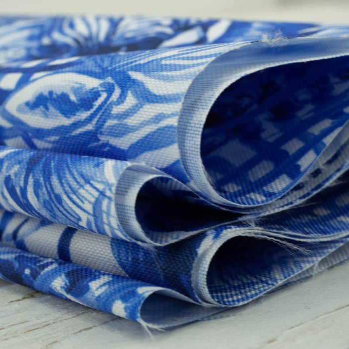 ZEBRA (classic blue) / white - Waterproof woven fabric