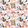 LITTLE ANIMALS IN LOVE - looped knit fabric