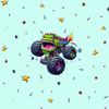 MONSTER TRUCK VZ. 3 - panel (60cm x 50cm) teplákovina