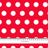 RED POLKA DOTS - Muślin bawełniany