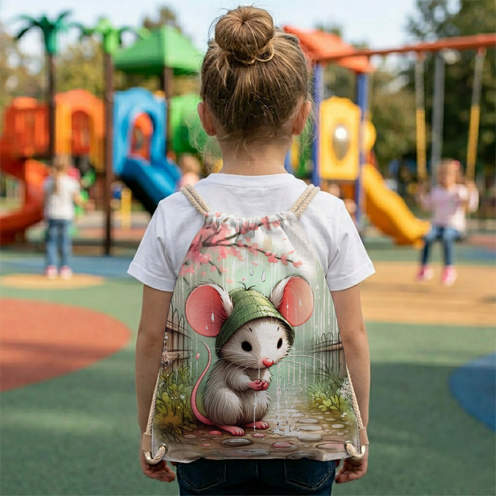 CUTE MOUSE - panel (60cm x 50cm)  bavlněná tkanina
