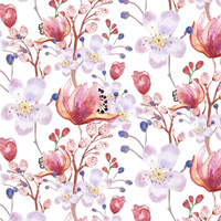 APPLE BLOSSOM AND MAGNOLIAS PAT. 2 (BLOOMING MEADOW) - Viscose jersey