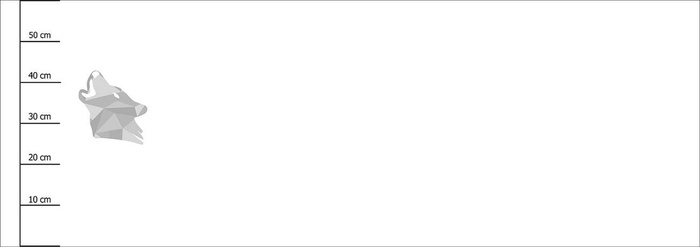 GEOMETRIC WOLF (ADVENTURE) / white - SINGLE JERSEY PANORAMIC PANEL 