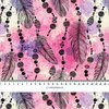 PINK FEATHERS AND BEADS - Hydrophobic brushed knit