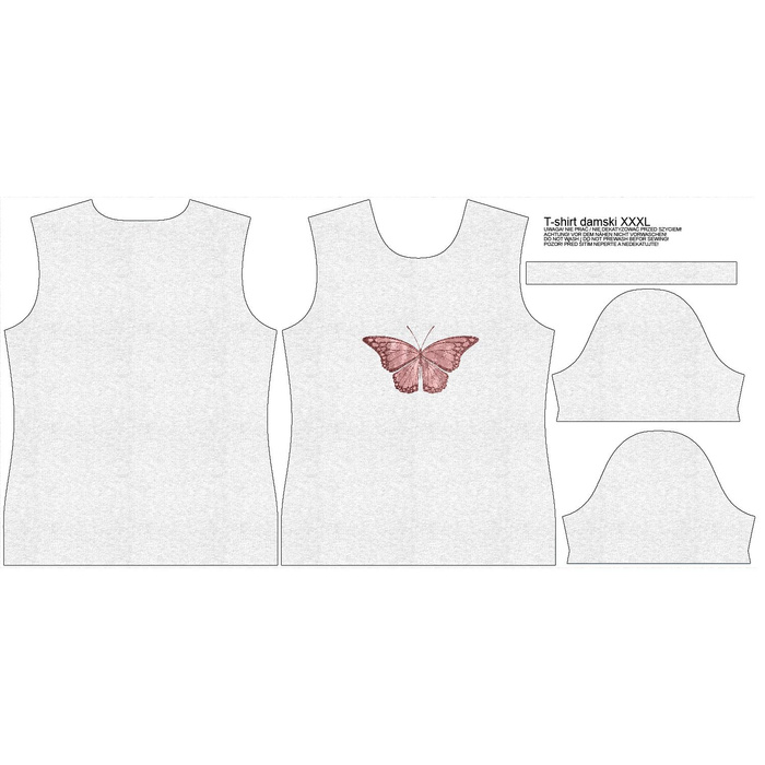 WOMEN’S T-SHIRT - BUTTERFLY pat. 1 (GLITTER BUTTERFLIES) - single jersey S