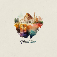 TRAVEL TIME VZ. 1 - panel (60cm x 50cm) SINGLE JERSEY
