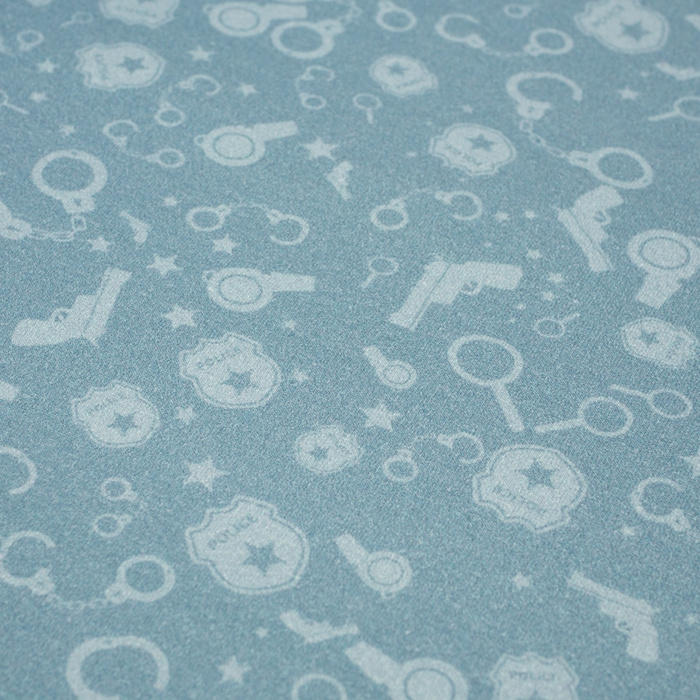 POLIZEI (Hintergrund) / dunkelgrau - Viskose-Jersey WE210