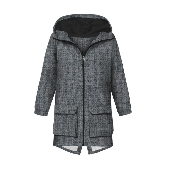 MEN'S PARKA (TOM) - LINEN / grey - sewing set XXL