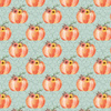 PUMPKINS pat. 7 / mint (FOXES AND PUMPKINS)