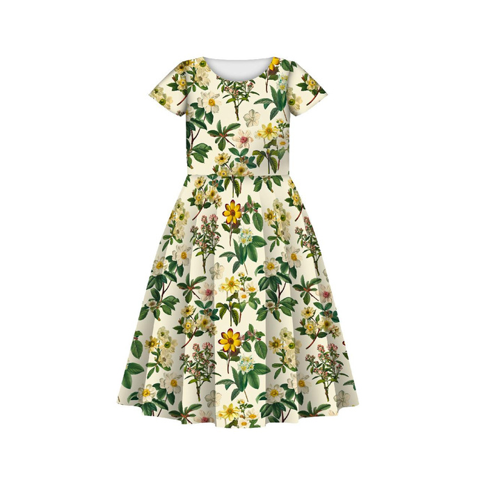 KID'S DRESS "MIA" (134/140) - BOTANICAL GARDEN WZ.1 - sewing set 