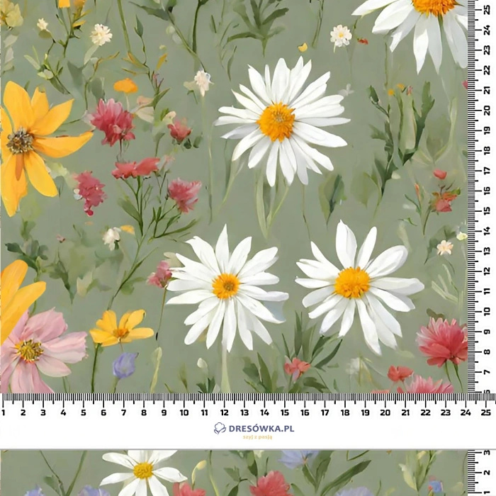 FLOWERS MEADOW WZ. 3 - Minky plush