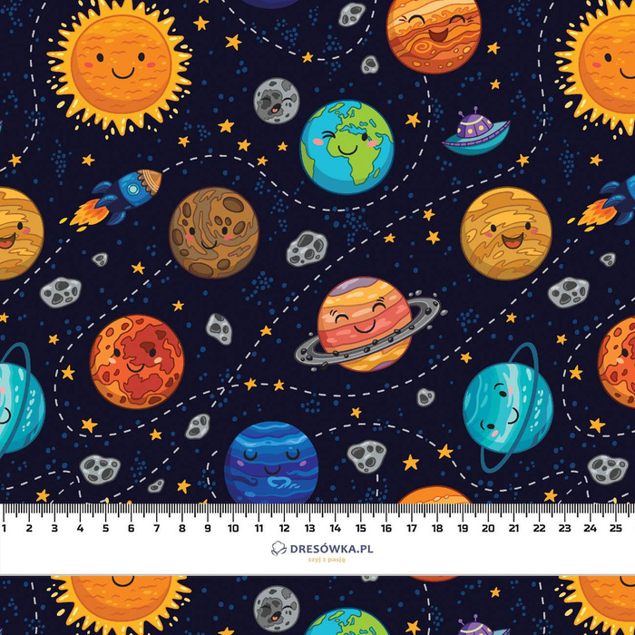 PLANETEN- Single Jersey mit Elastan ITY