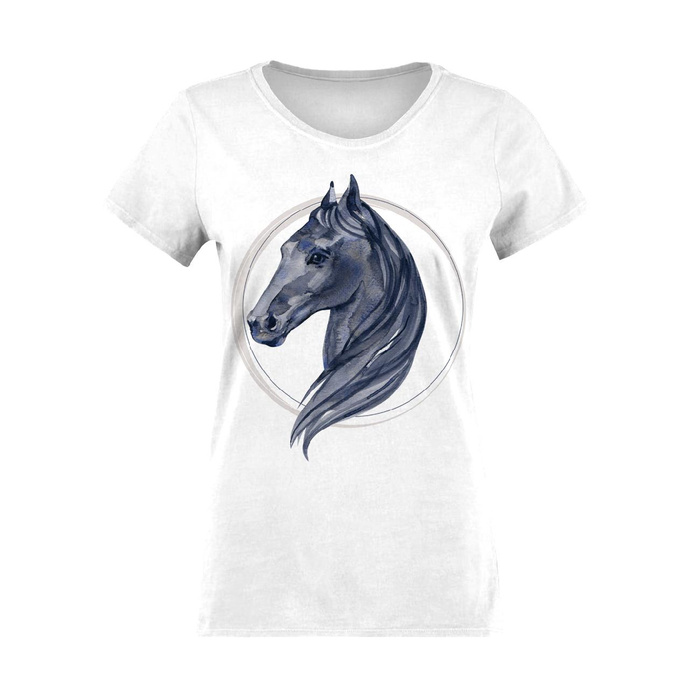 WOMEN’S T-SHIRT - HORSE pat. 3 - single jersey M