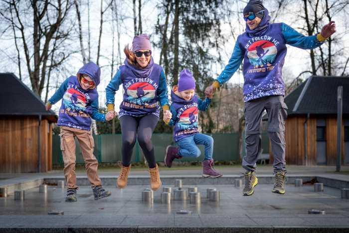 HYDROPHOBIC HOODIE UNISEX - DON'T FOLLOW ME I DO STUPID THINGS - sewing set L