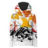 UNISEX HOODIE (HYDRA) - MOUNTAINS / TRIANGLES - sewing set M