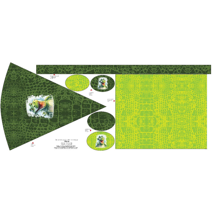 First Grade Candy Cone - WATERCOLOR CROCODILE - sewing set