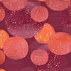 GLITTER SKY LANTERNS (GLITTER AUTUMN) - single jersey with elastane