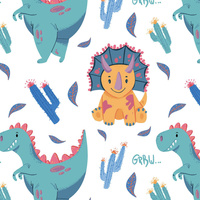 TRICERATOPS - Cotton woven fabric