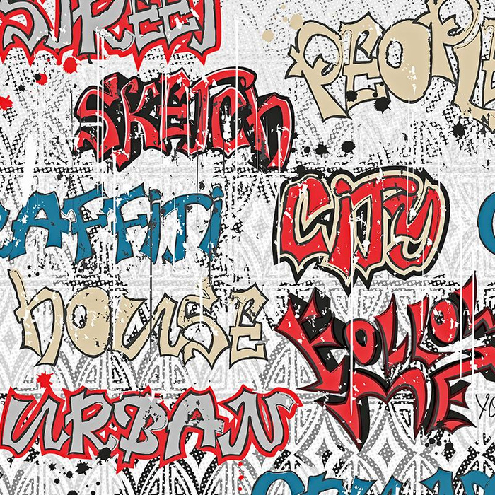 STREET GRAFFITI - Cotton woven fabric