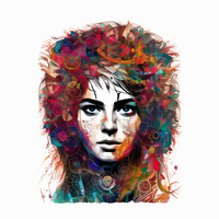 ABSTRACT GIRL VZ. 1 - panel (60cm x 50cm) teplákovina