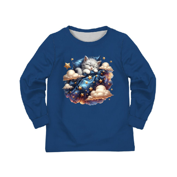 KINDERPYJAMAS "MIKI" - SLEEPING CAT M. 2 - Nähset (146/152)