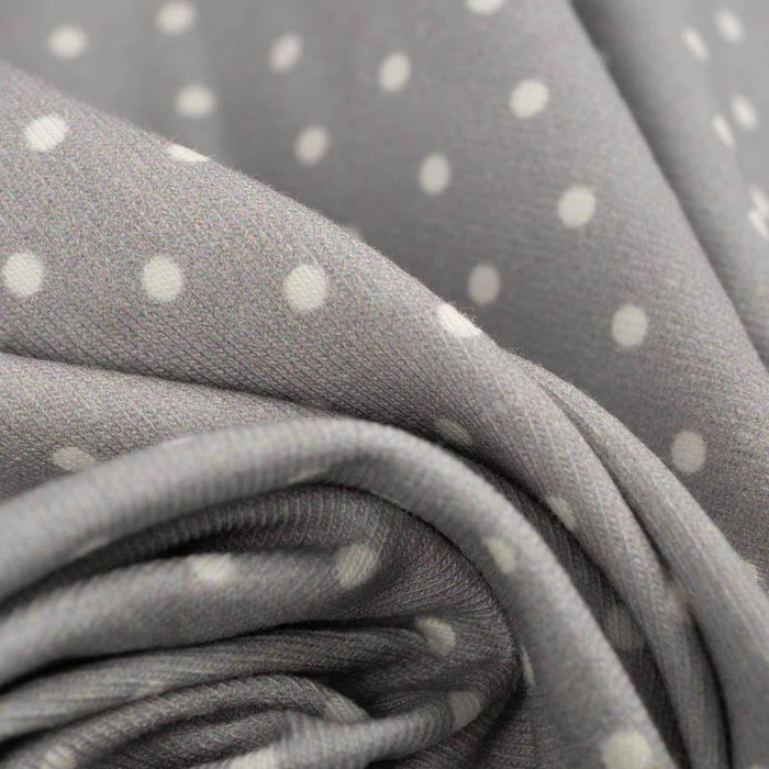 WHITE DOTSIES / grey - looped knit