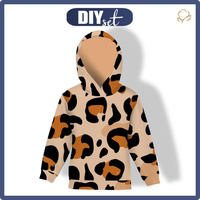 KID'S HOODIE (ALEX) - LEOPARD / SPOTS - sewing set