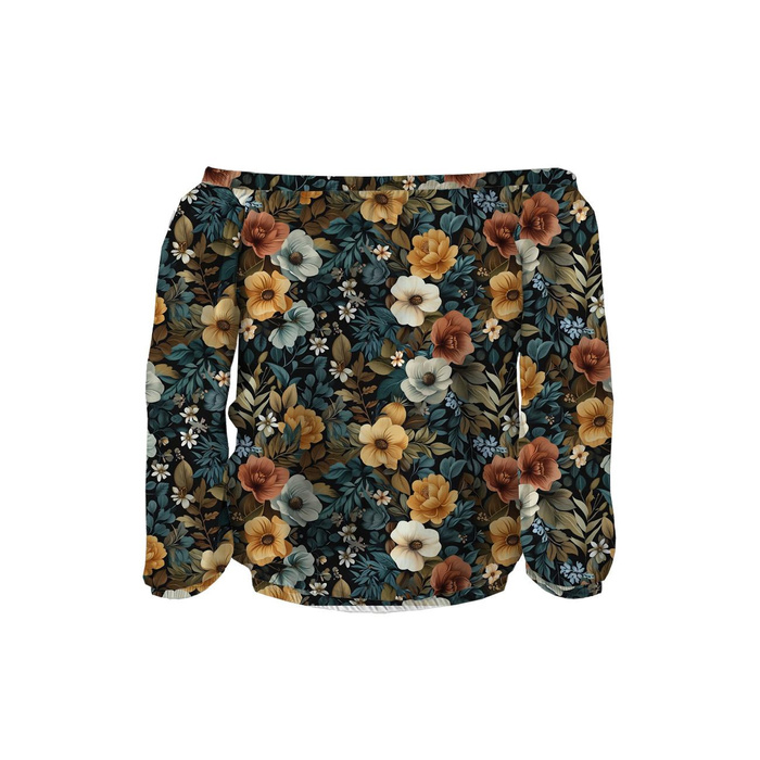 FLOWERS WZ.24- single jersey s elastanem ITY